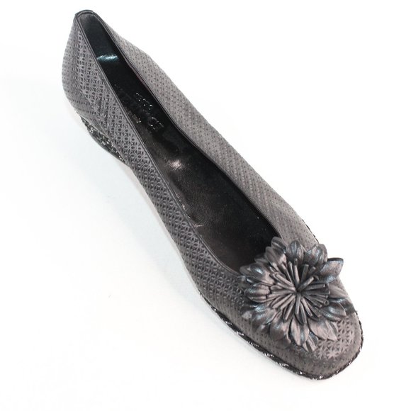 Sesto Meucci Shoes - SESTO MEUCCI Black Embellished Round Toe Wedge